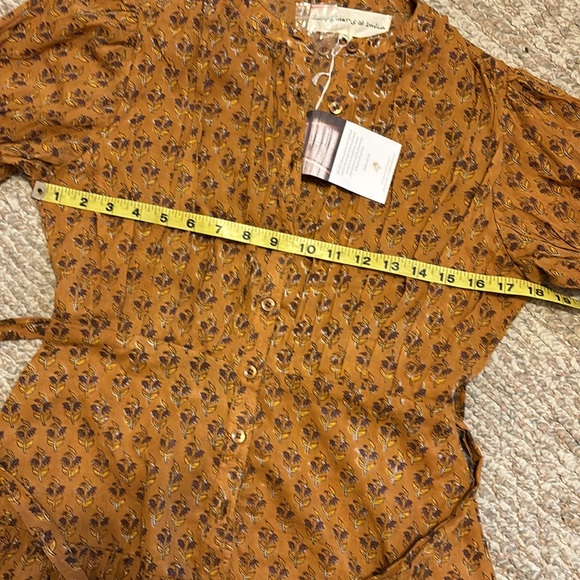 NWT Daughters of India prairie dress is autumn block print size small - Picture 11 of 14